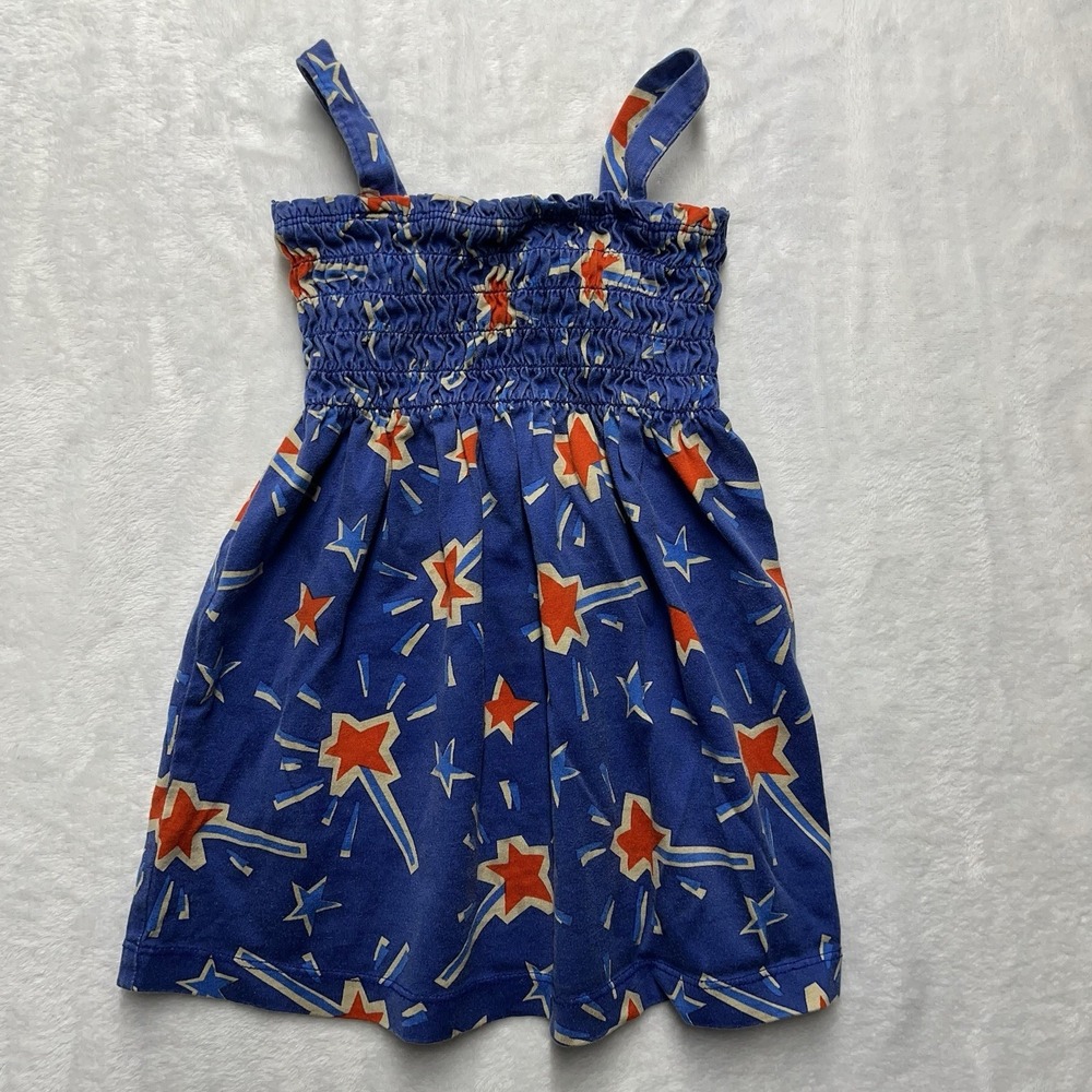 Hanna Andersson Smocked Dress Toddler Girls 2T July 4th Patriotic‎ Firework